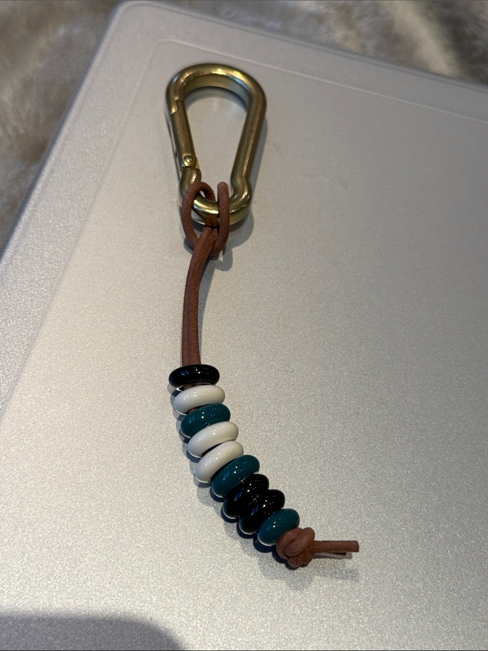 Adina Reyter bag Charm keychain sterling silver with enamel